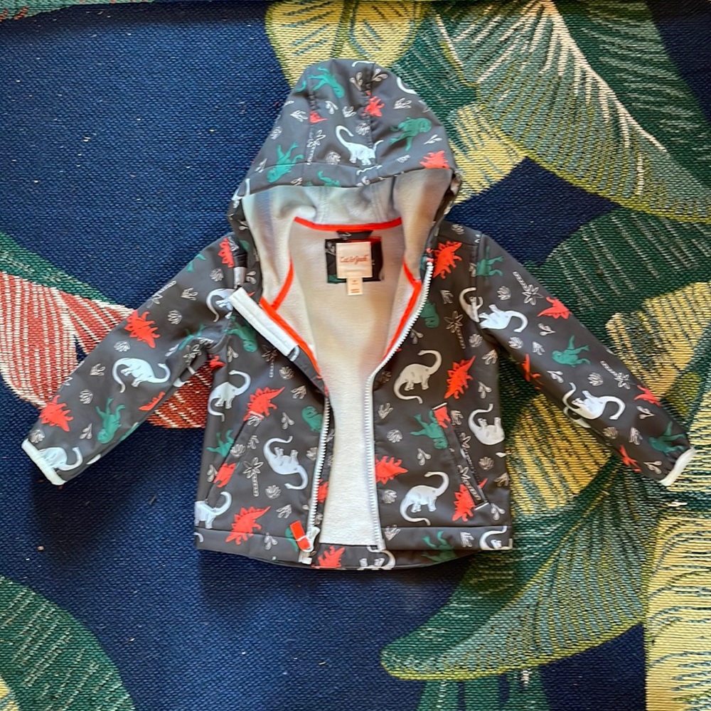 Cat & Jack dinosaur fleece lined raincoat- 2t
